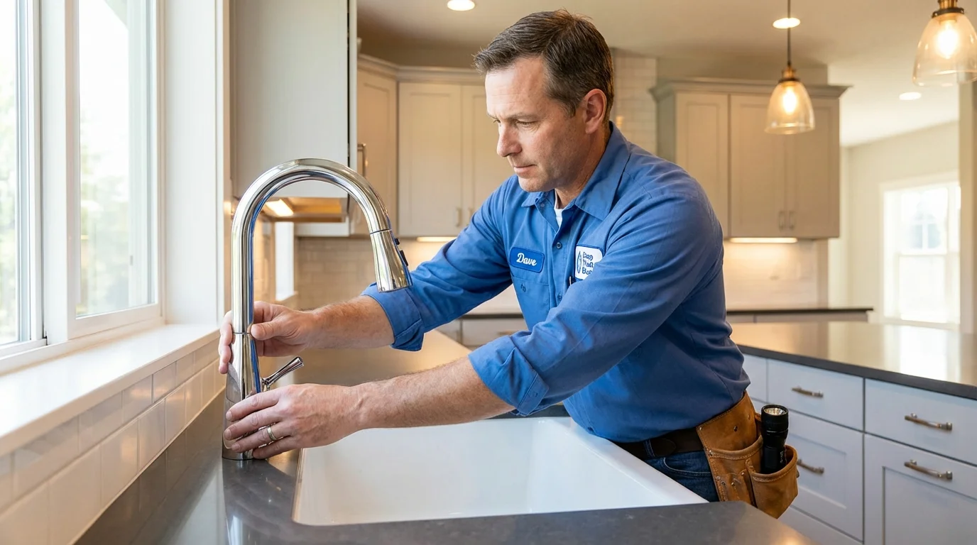 Kitchen faucet installation by Johns Plumbing LLC in Carthage